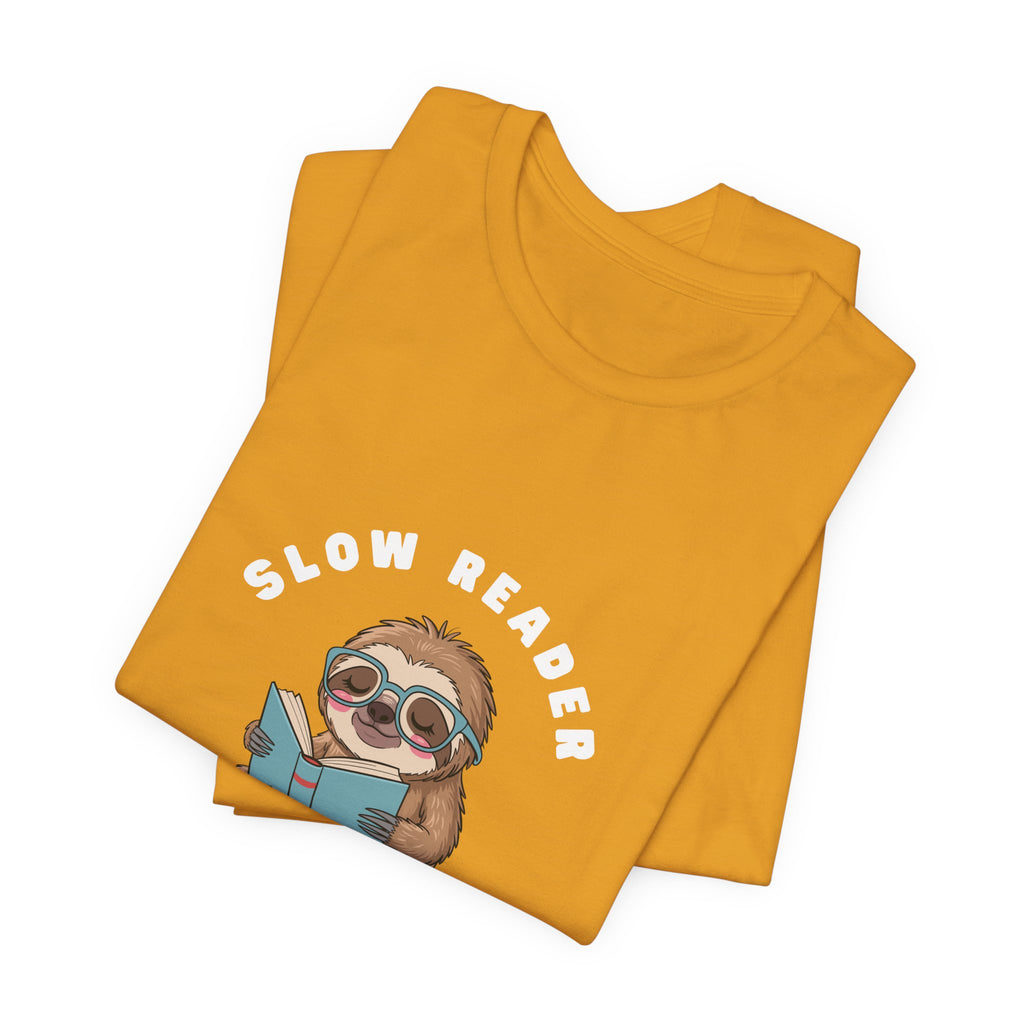 Slow reader Big Imagination sloth Tee