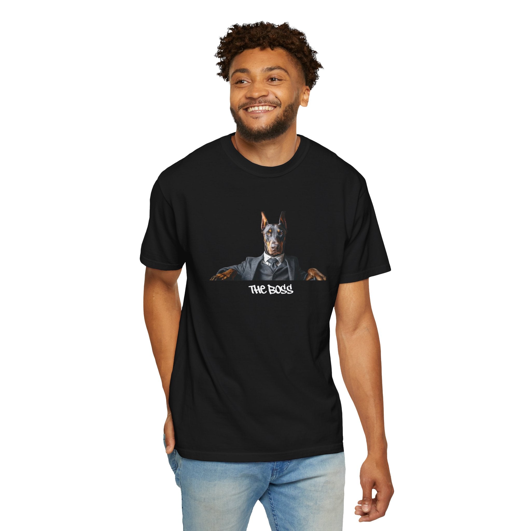 The Boss Doberman Graphic Design Streetwear Trendy Tee