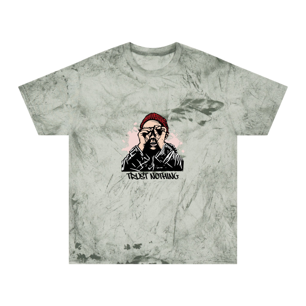 “Trust Nothing” Modern Tie Dye Graphic Street Tee