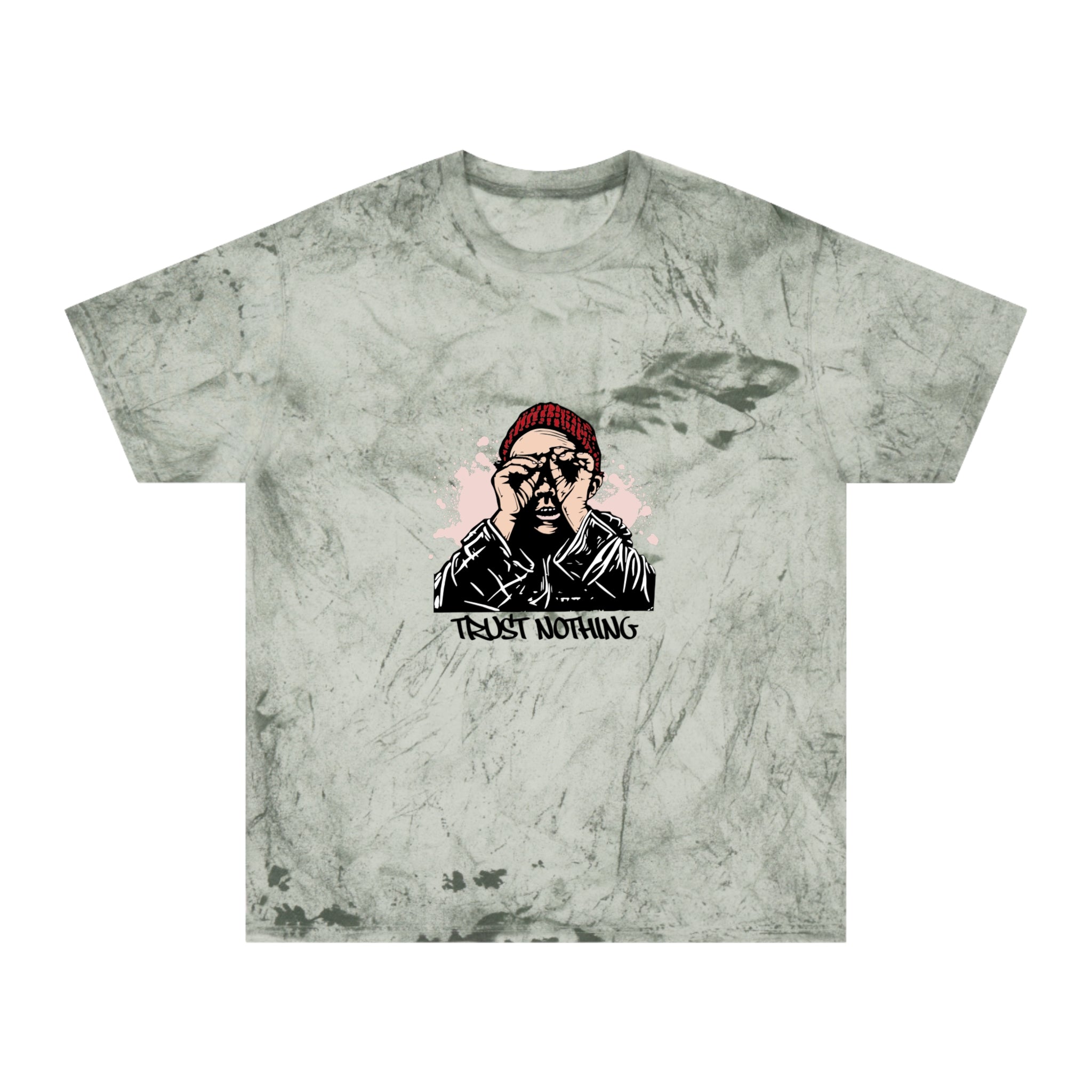 “Trust Nothing” Modern Tie Dye Graphic Street Tee