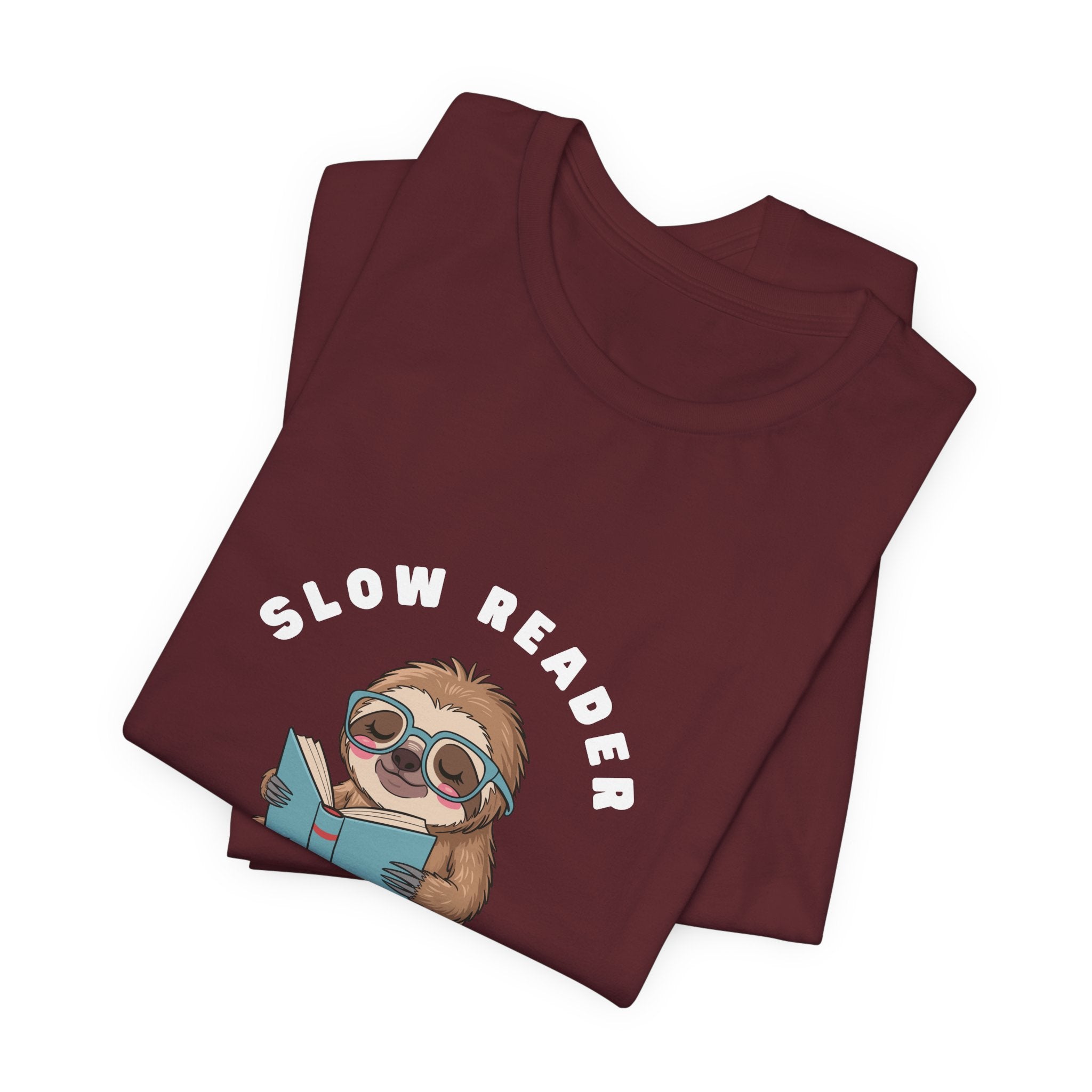 Slow reader Big Imagination sloth Tee