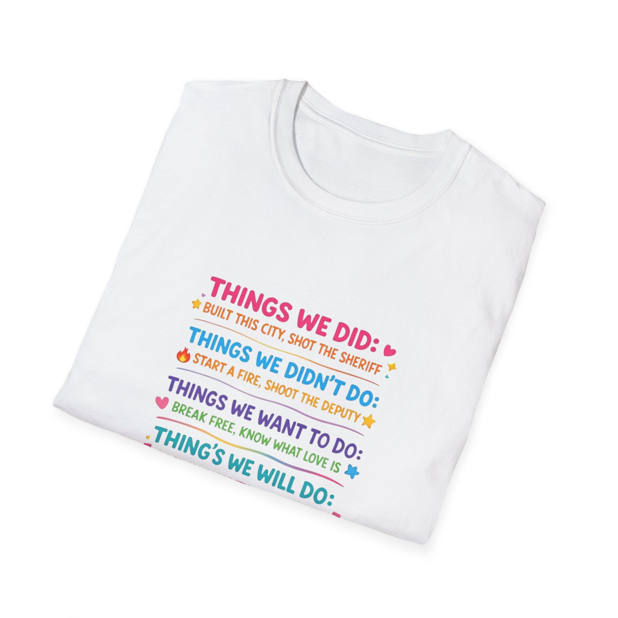 The Ultimate 80s Music Mashup T-Shirt: "Things We Did" Edition