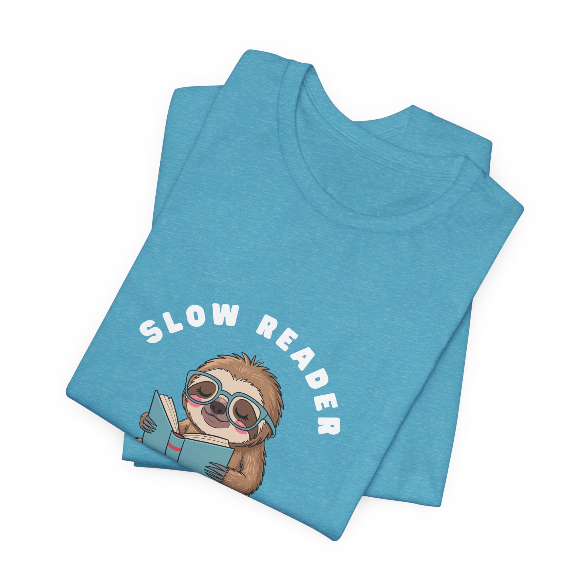Slow reader Big Imagination sloth Tee