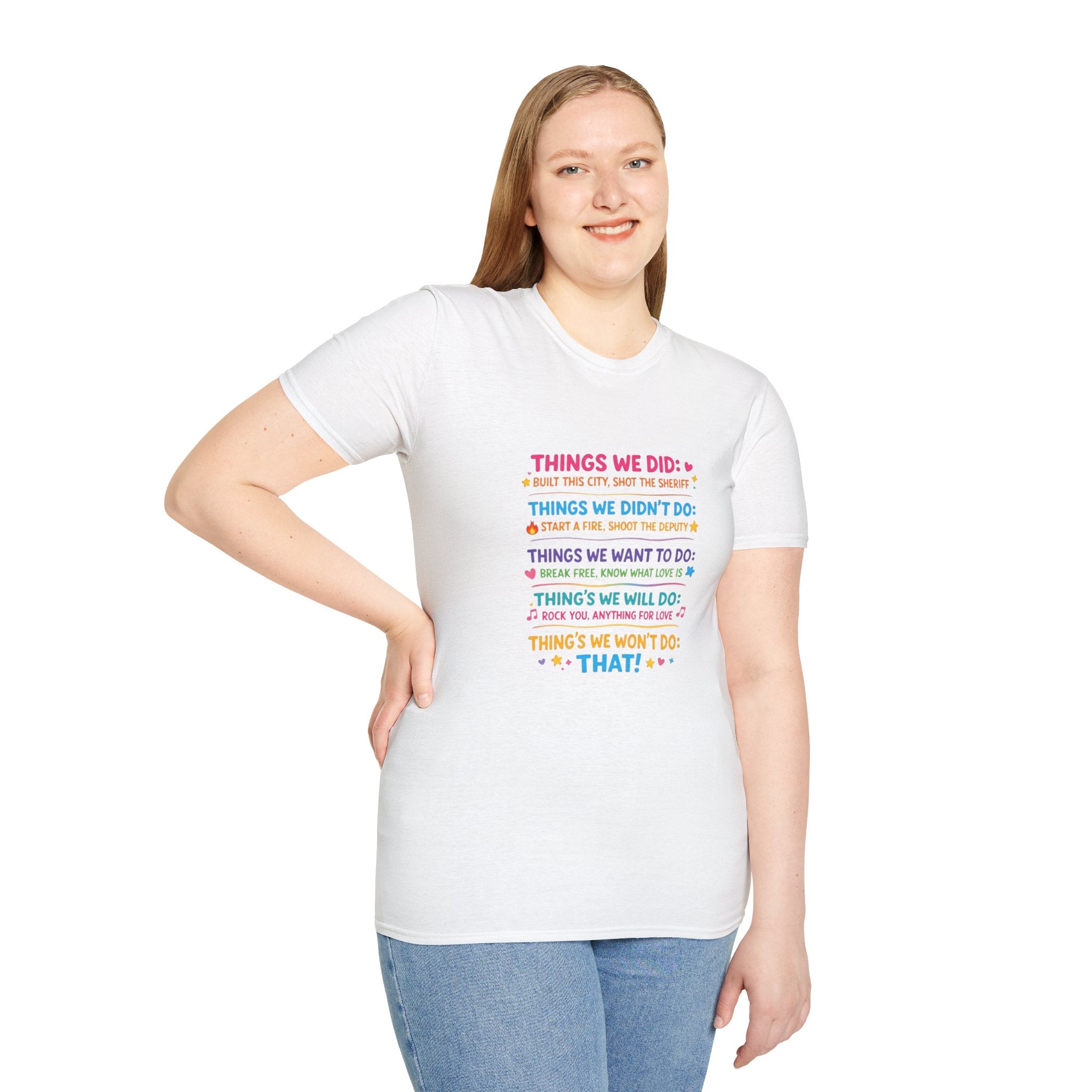 The Ultimate 80s Music Mashup T-Shirt: "Things We Did" Edition