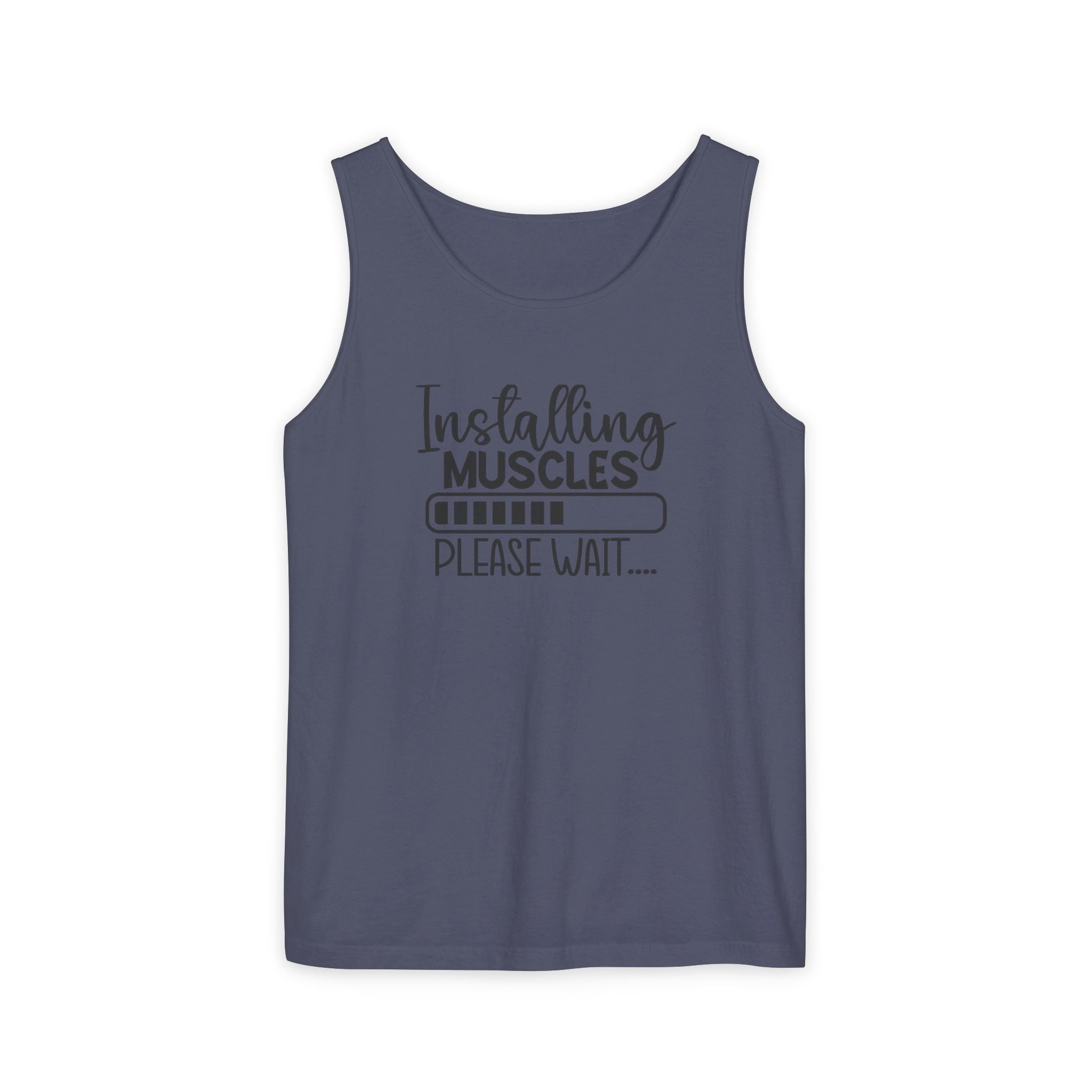 Installing muscles please wait Men's tank top for gym, sports,outdoors